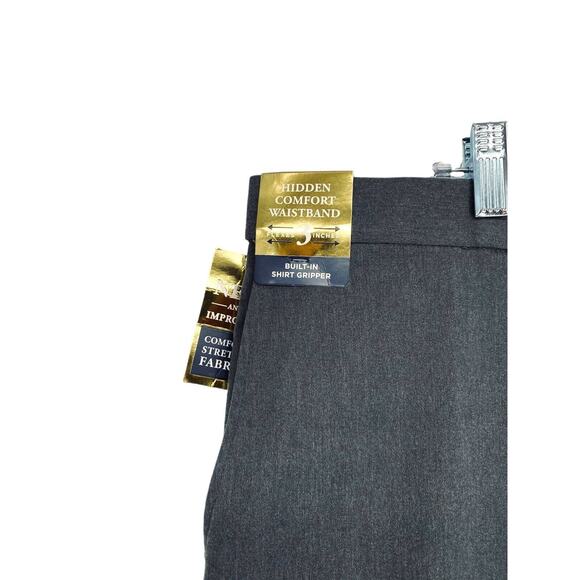 Haggar Iron Free Premium Straight Fit Suit Pants 44W x‎ 29L Gray - Picture 6 of 15